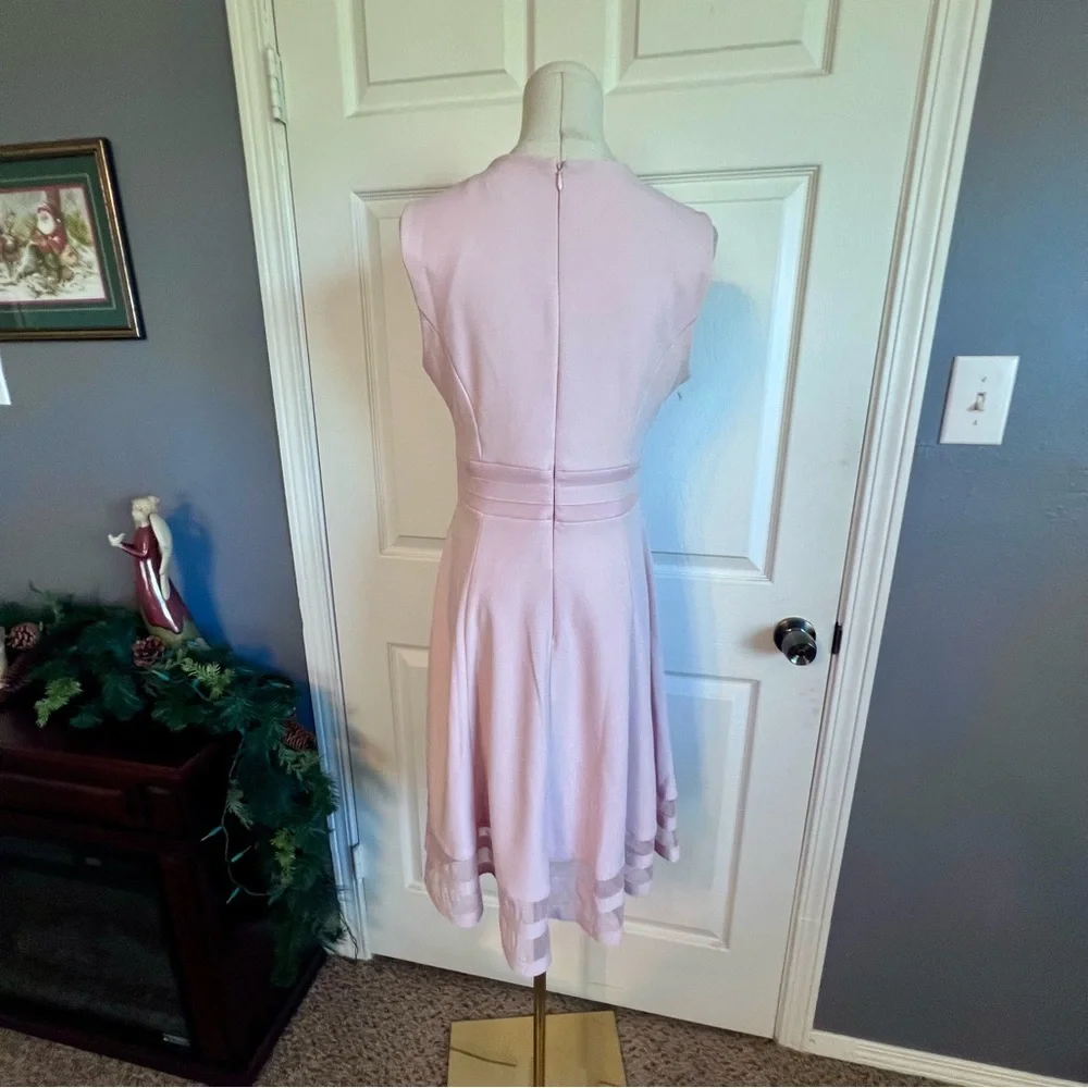 Andrew Marc Scoopneck Sleeveless A-Line Mini Dress Dusty Pink Women’s Size 8 NWT - Picture 5 of 14